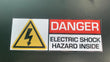 Small Danger Sign Sticker