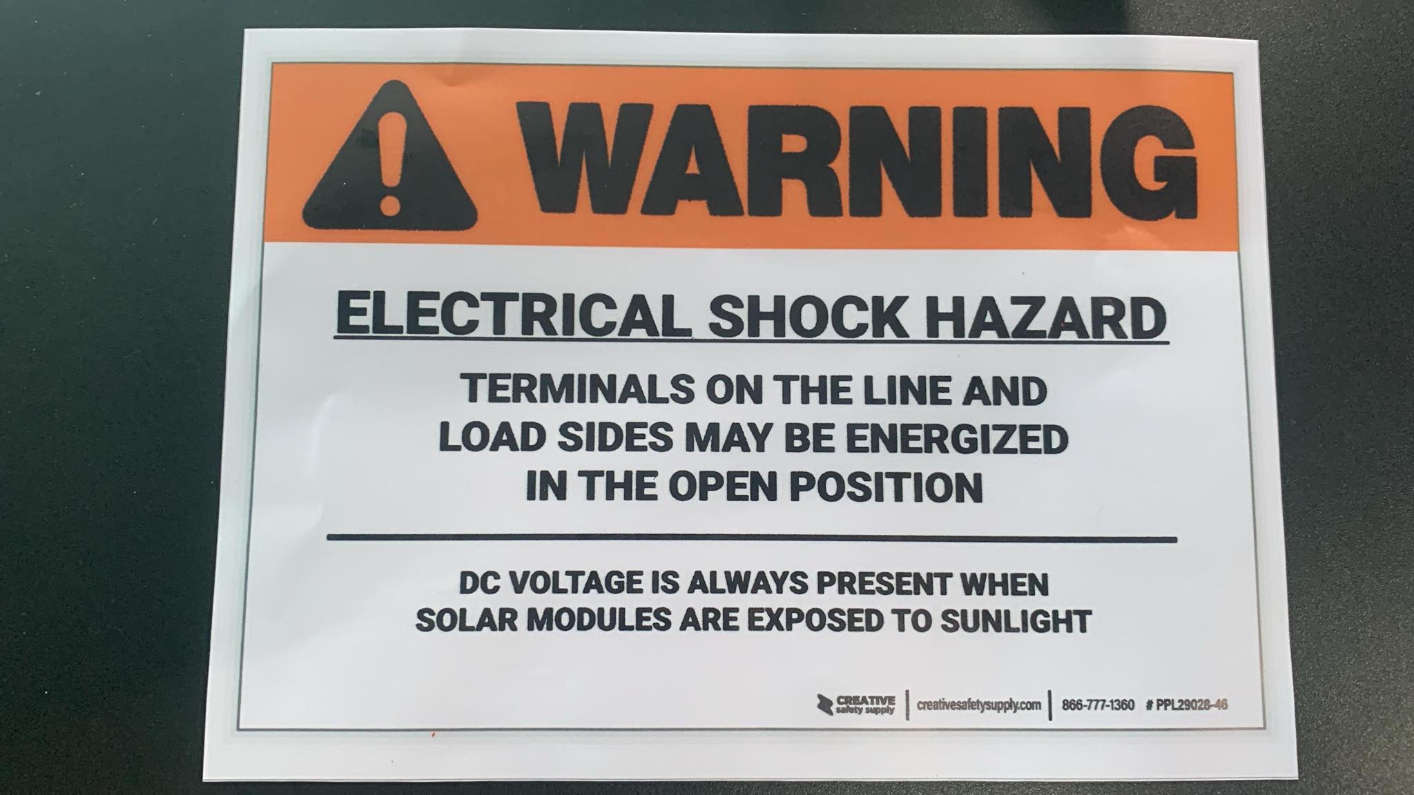 Dc's Warning Sticker 1S. Electrical Warning - Medium (DC) – Letovo PH